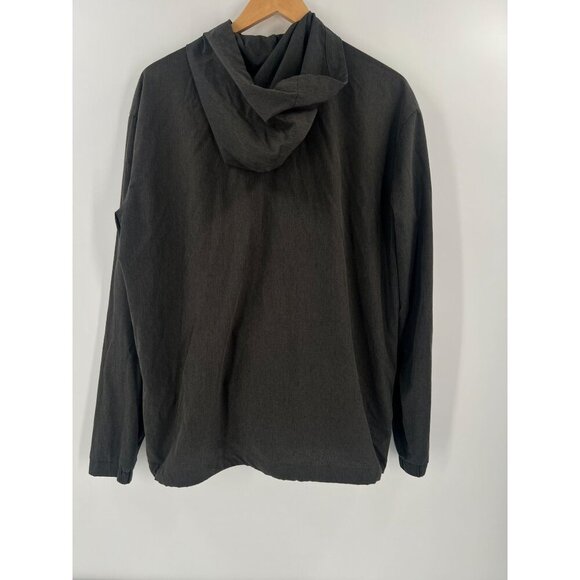 Linksoul L Gray Quarter-Zip Hooded Golf Pullover - Picture 5 of 10